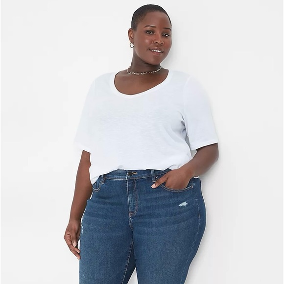 Lane Bryant Essential V-Neck Tee - Picture 1 of 3